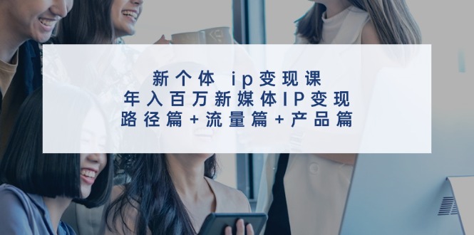 新个体ip变现课，年入百万新媒体IP变现，路径篇+流量篇+产品篇-泡泡网赚