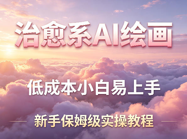 治愈系AI绘画提示词项目，低成本小白易上手，每天10分钟，新手保姆级实操教程-泡泡网赚