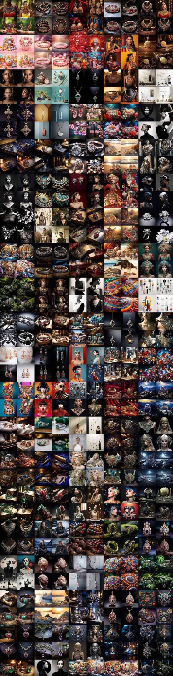 460+专业Midjourney珠宝摄影AI提示词+成效果图，戒指/项链/耳环/手链/宝石/及奢侈配饰等全品类-泡泡网赚