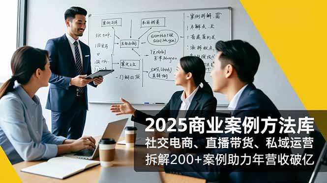 2025商业案例方法库，社交电商、直播带货、私域运营，拆解200+案例助力年营收破亿-泡泡网赚
