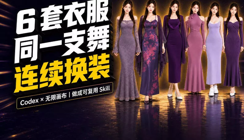 同一支舞，6套衣服按顺序切换：我把服装换装视频做成了一个Skill-泡泡网赚