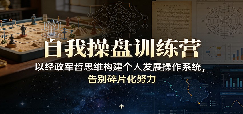 自我操盘训练营：以经政军哲思维构建个人发展操作系统，告别碎片化努力-泡泡网赚