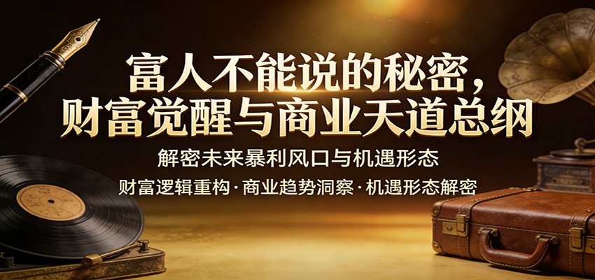 富人不能说的秘密，财富觉醒与商业天道总纲，解密未来暴利风口与机遇形态-泡泡网赚