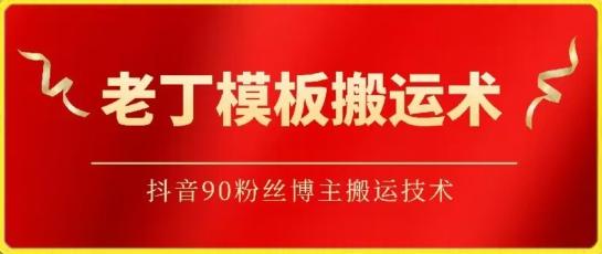 老丁模板搬运术：抖音90万粉丝博主搬运技术【揭秘】-泡泡网赚