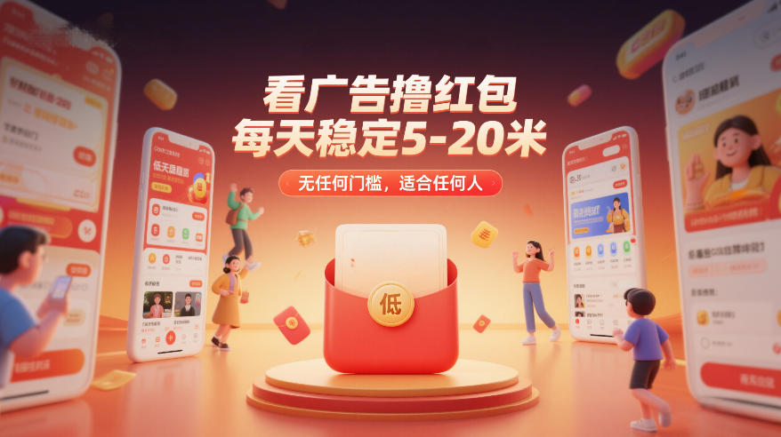 看广告撸红包，每天稳定5-20米，无任何门槛，适合任何人-泡泡网赚