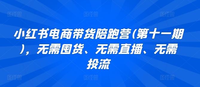 小红书电商带货陪跑营(第十一期)，无需囤货、无需直播、无需投流-泡泡网赚