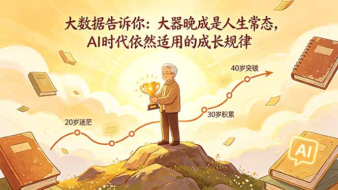 付费文章：大数据告诉你：大器晚成是人生常态，AI 时代依然适用的成长规律-泡泡网赚