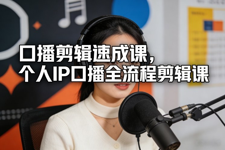 口播剪辑速成课，个人IP口播全流程剪辑课-泡泡网赚