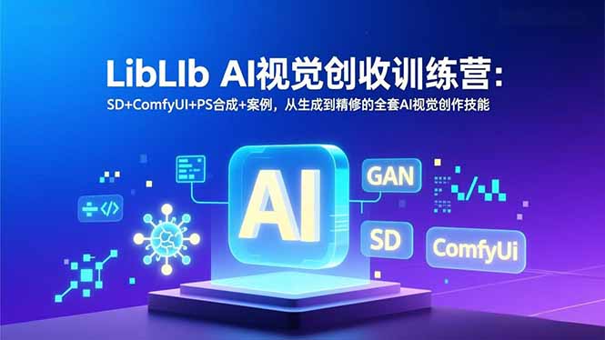 LibLIb AI视觉创收训练营：SD+ComfyUI+PS合成+案例，从生成到精修的全套AI视觉创作技能-泡泡网赚