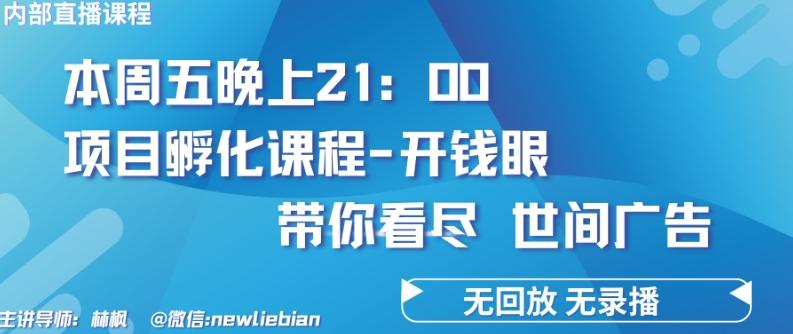 4.26日内部回放课程《项目孵化-开钱眼》赚钱的底层逻辑【揭秘】-泡泡网赚