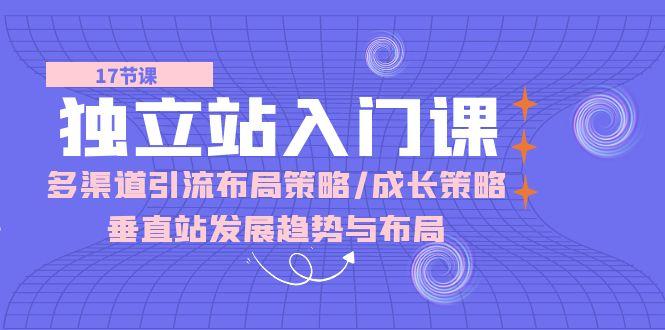 独立站 入门课：多渠道 引流布局策略/成长策略/垂直站发展趋势与布局-泡泡网赚