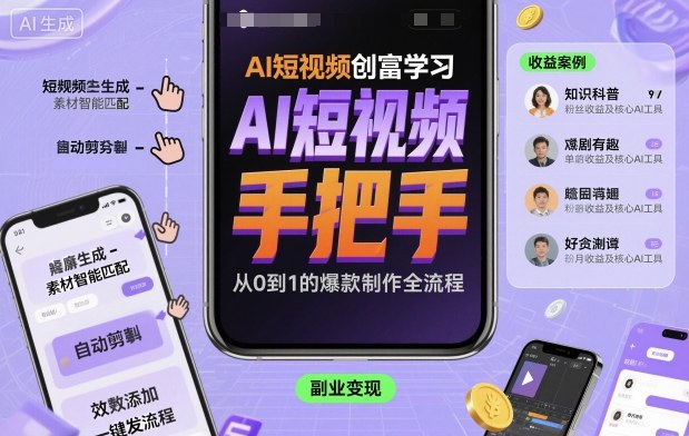 AI短视频创富学习，手把手教会你制作AI短视频-泡泡网赚