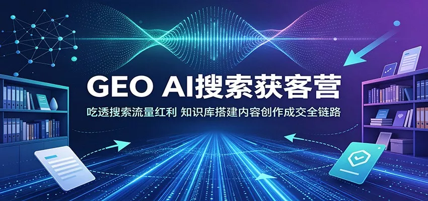GEO AI搜索获客营：吃透搜索流量红利，知识库搭建内容创作成交全链路-泡泡网赚