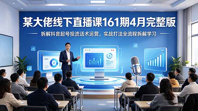 某大佬线下直播课161期4月完整版，拆解抖音起号投流话术运营，实战打法全流程拆解学习-泡泡网赚