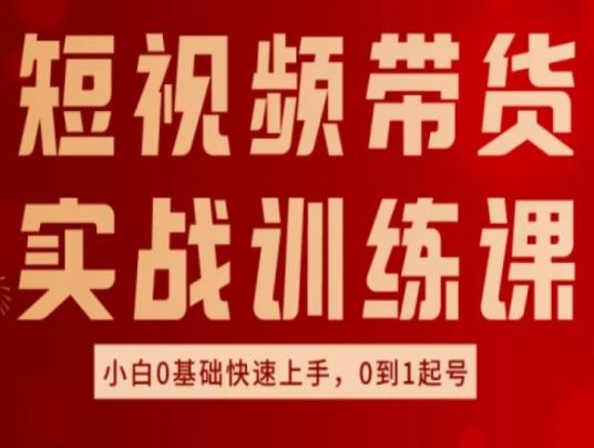 短视频带货实战训练课，好物分享实操，小白0基础快速上手，0到1起号-泡泡网赚