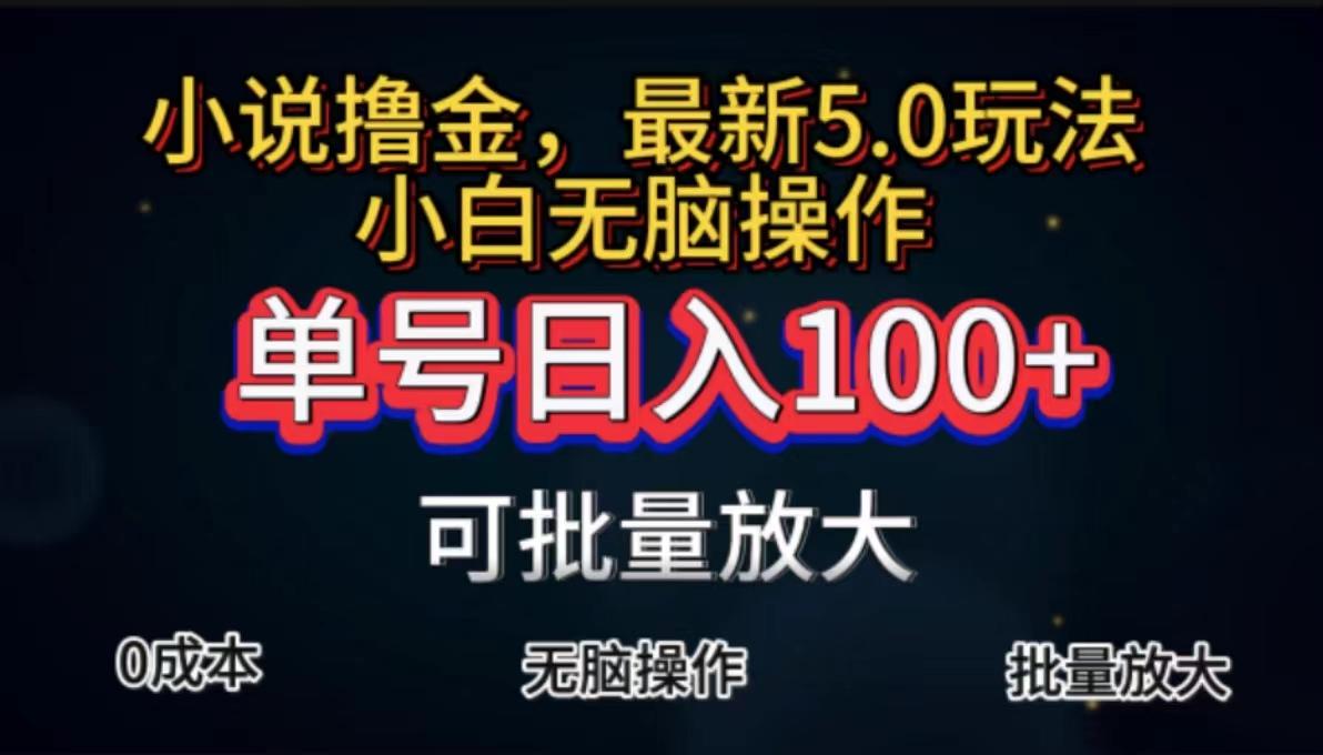 全自动小说撸金，单号日入100+小白轻松上手，无脑操作-泡泡网赚