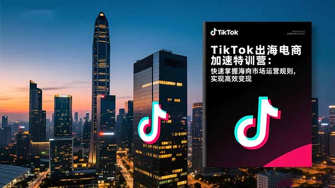 TikTok出海电商加速特训营：快速掌握海外市场运营规则，实现高效变现-泡泡网赚