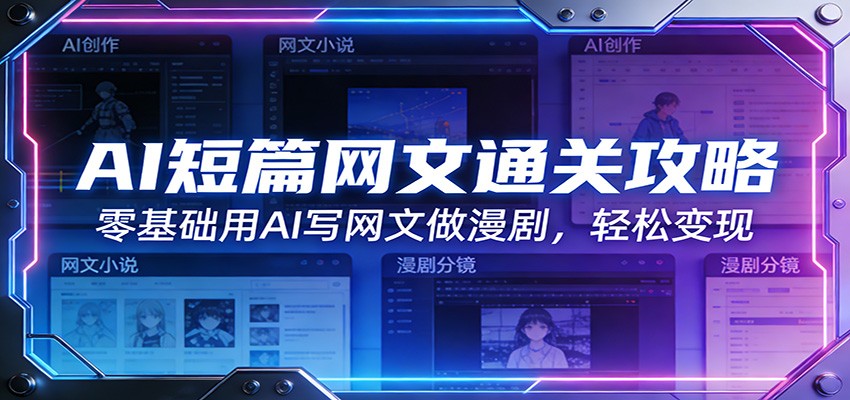 AI短篇网文通关攻略：零基础用AI写网文做漫剧，轻松变现-泡泡网赚