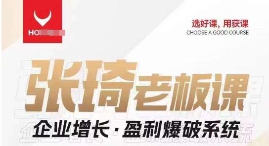 【组合课】张琦张琦老板企业增长·盈利爆破系统（直播专享）-泡泡网赚