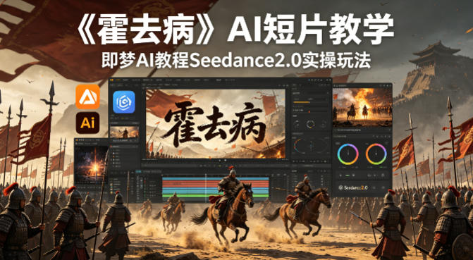 《霍去病》AI短片教学，即梦AI教程Seedance2.0实操玩法-泡泡网赚