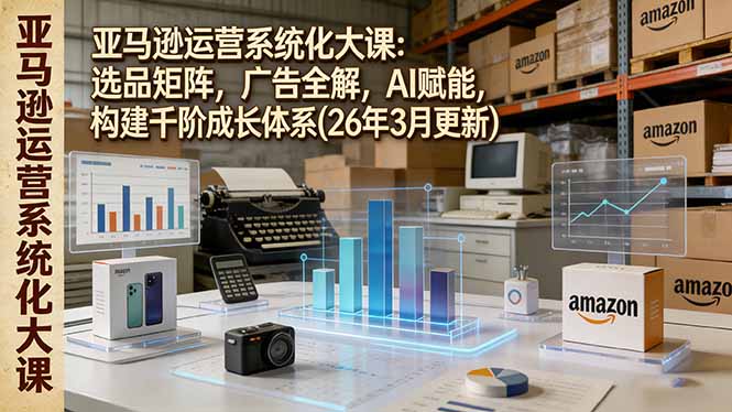 亚马逊运营系统化大课：选品矩阵，广告全解，AI赋能，构建千阶成长体系(26年3月更新-泡泡网赚