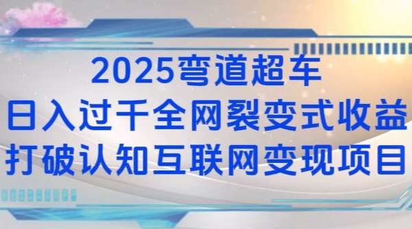 2025弯道超车日入过K全网裂变式收益打破认知互联网变现项目【揭秘】-泡泡网赚