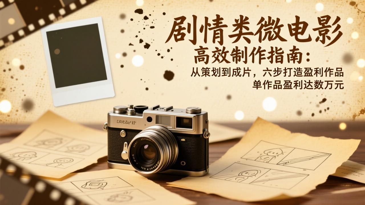 剧情类微电影高效制作指南：从策划到成片，六步打造盈利作品，单作品盈利达数万元-泡泡网赚