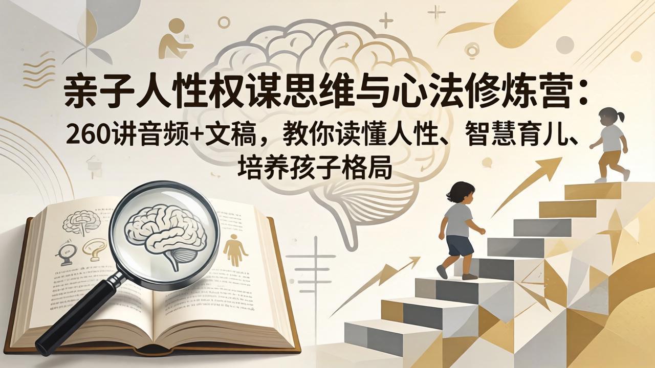 亲子人性权谋思维与心法修炼营：260讲音频+文稿，教你读懂人性、智慧育儿、培养孩子格局-泡泡网赚