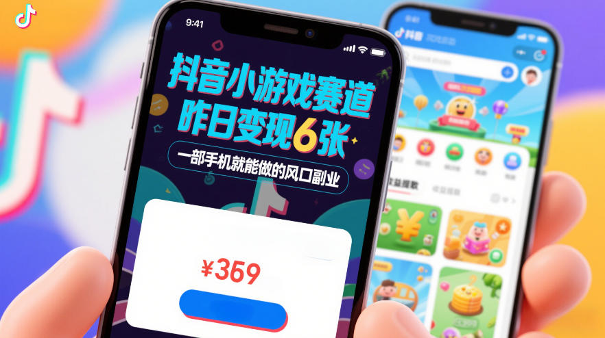 抖音小游戏赛道，昨日变现600+，零基础一部手机就能做的风口副业【揭秘】-泡泡网赚