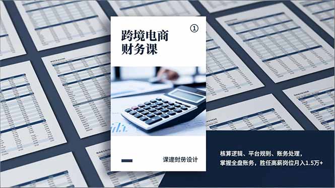 跨境电商财务课，核算逻辑、平台规则、账务处理，掌握全盘账务，胜任高薪岗位月入1.5万+-泡泡网赚