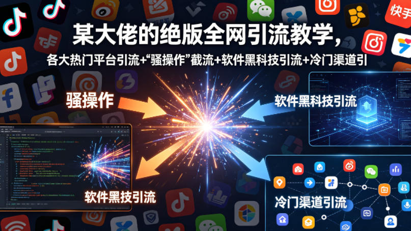 某大佬的绝版全网引流教学，各大热门平台引流+-泡泡网赚