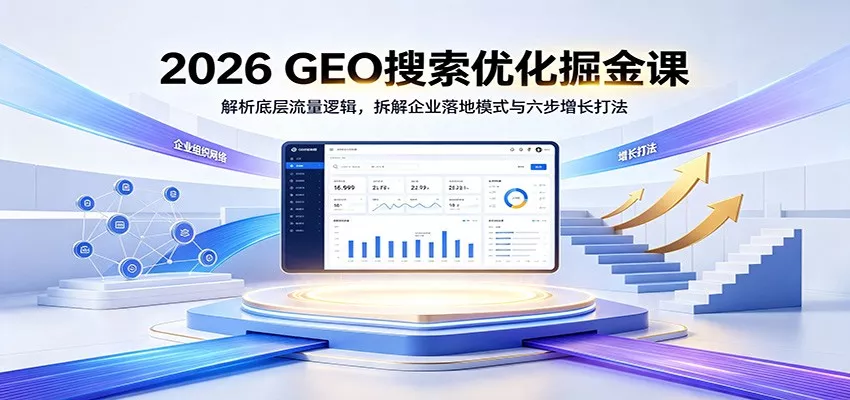 2026 GEO搜索优化掘金课：解析底层流量逻辑，拆解企业落地模式与六步增长打法-泡泡网赚