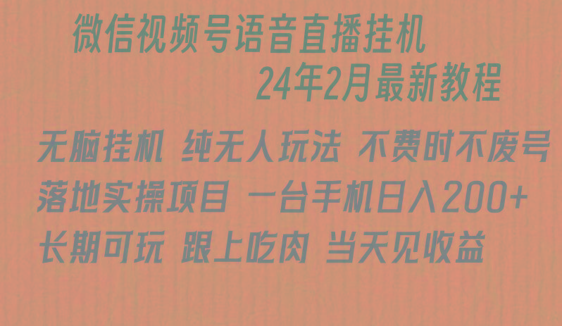 微信直播无脑挂机落地实操项目，单日躺赚收益200+-泡泡网赚