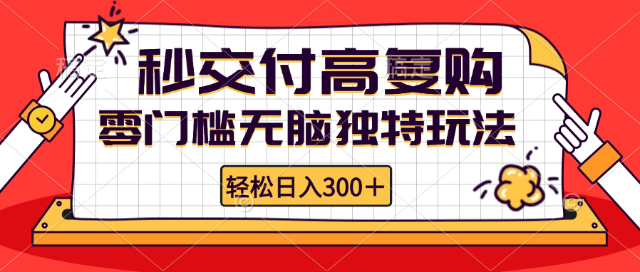 零门槛无脑独特玩法 轻松日入300+秒交付高复购   矩阵无上限-泡泡网赚