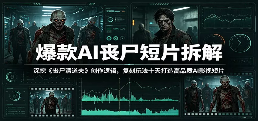 爆款AI丧尸短片拆解：深挖《丧尸清道夫》创作逻辑，复刻玩法快速打造高品质AI影视短片-泡泡网赚