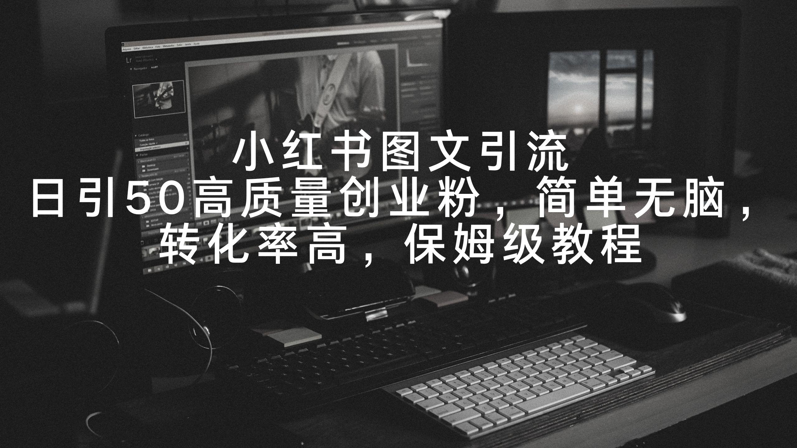 小红书图文引流，日引50高质量创业粉，简单无脑，转化率高，保姆级教程-泡泡网赚