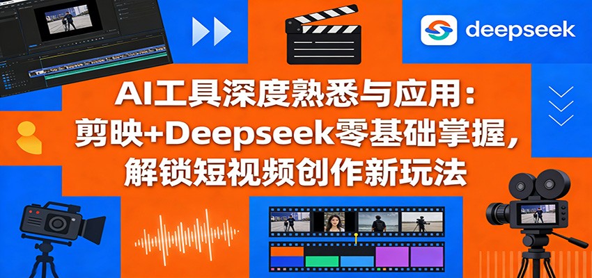 AI工具深度熟悉与应用：剪映+Deepseek零基础掌握，解锁短视频创作新玩法-泡泡网赚