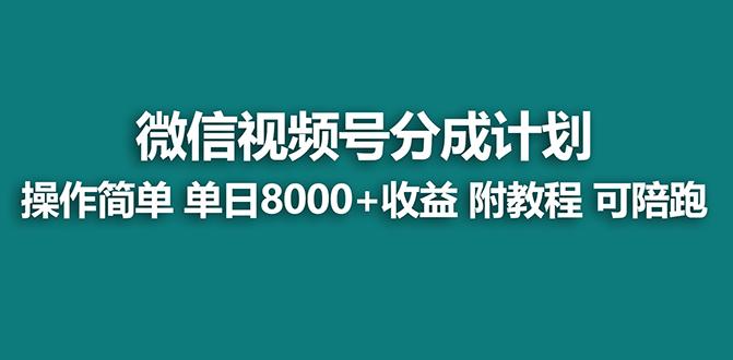 【蓝海项目】视频号分成计划最新玩法，单天收益8000+，附玩法教程，24年…-泡泡网赚