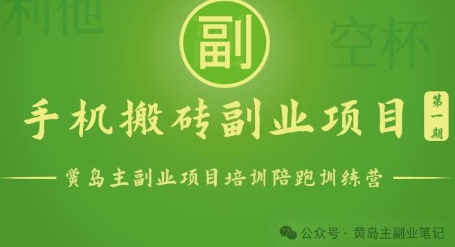 手机搬砖小副业项目训练营1.0，实测1小时收益50+，一部手机轻松日入100+-泡泡网赚
