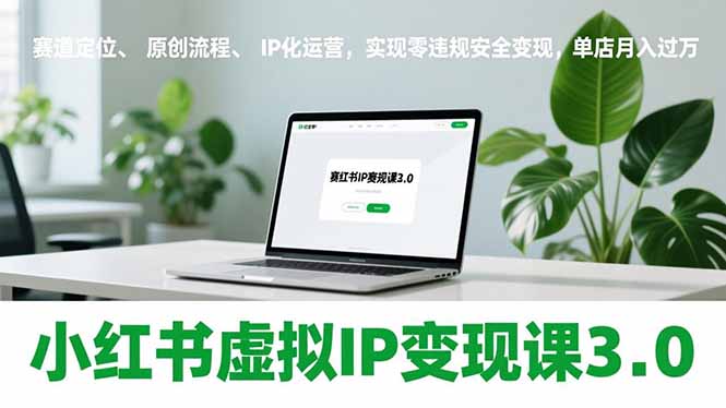小红书虚拟IP变现课3.0，赛道定位、原创流程、IP化运营，实现零违规安全变现，单店月入过万-泡泡网赚
