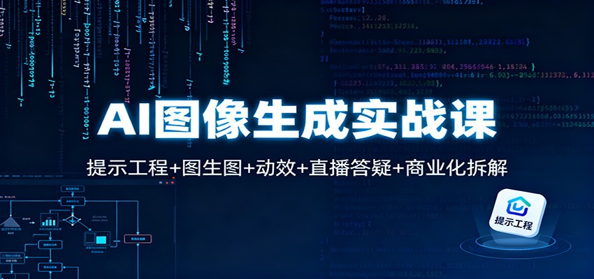 AI图像生成实战课：提示工程+图生图+动效+直播答疑+商业化拆解-泡泡网赚