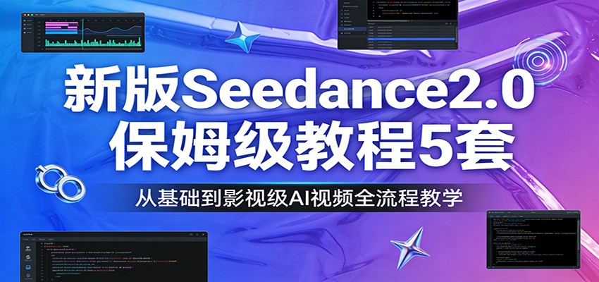 新版Seedance2.0保姆级教程5套：从基础到影视级AI视频全流程教学-泡泡网赚