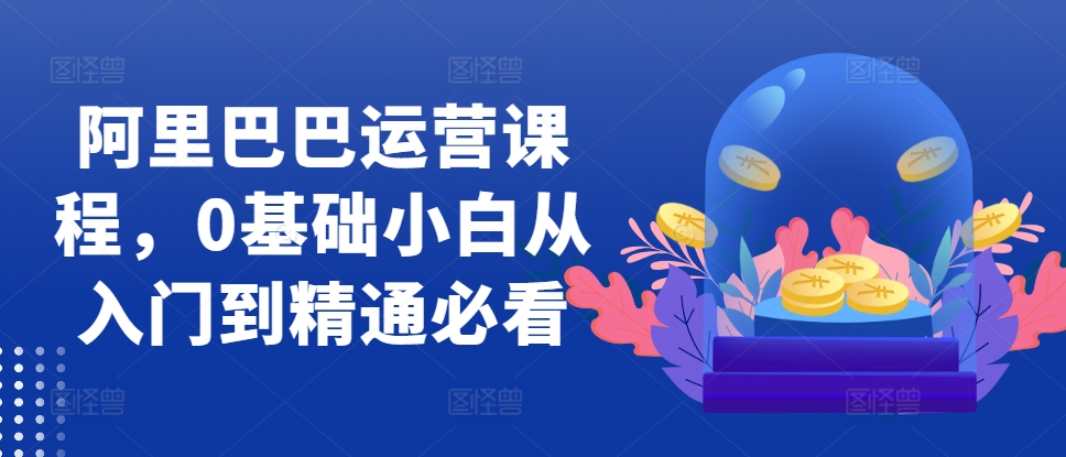 阿里巴巴运营课程，0基础小白从入门到精通必看-泡泡网赚