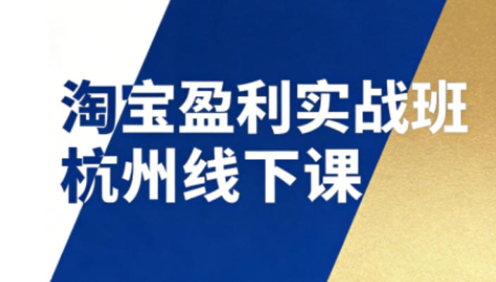 淘宝盈利实战班杭州线下课12月26-28日(音频+字幕)，帮你掌握SOP流程+12门核心技术-泡泡网赚