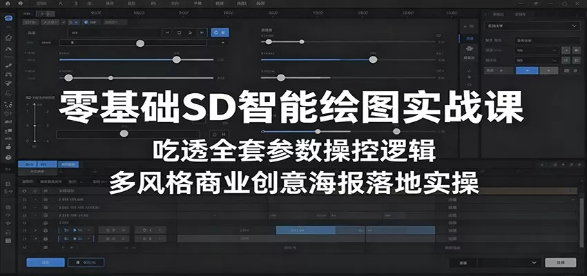 零基础SD智能绘图实战课：吃透全套参数操控逻辑，多风格商业创意海报落地实操-泡泡网赚