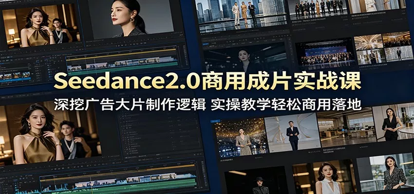 Seedance2.0商用成片实战课：深挖广告大片制作逻辑，实操教学轻松商用落地-泡泡网赚