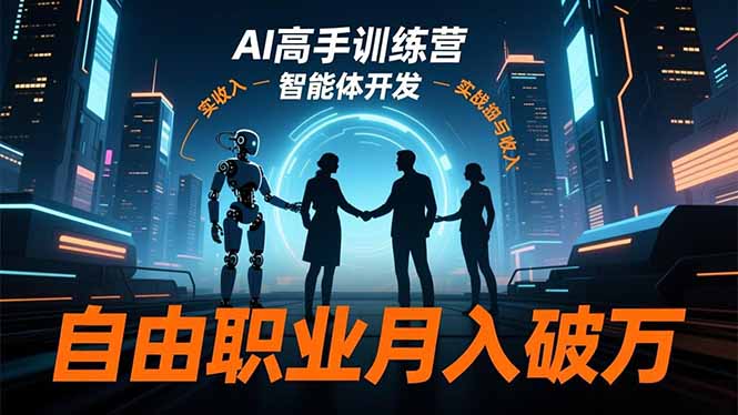 AI高手训练营3.0，ChatGPT，Midjourney，智能体开发，自由职业月入破万-泡泡网赚