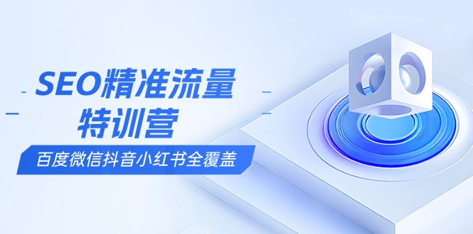 SEO精准流量特训营，百度微信抖音小红书全覆盖，带你搞懂搜索优化核心技巧-泡泡网赚
