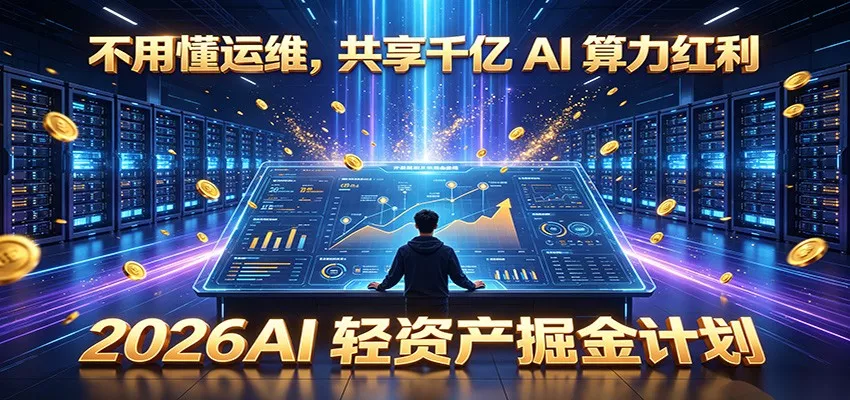 不用懂运维，共享千亿 AI 算力红利，2026AI 轻资产掘金计划-泡泡网赚