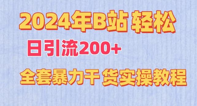 2024年B站轻松日引流200+的全套暴力干货实操教程【揭秘】-泡泡网赚